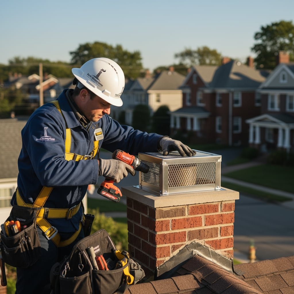 Boston Chimney Cap Installation